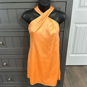 Sky to moon Orange Halter Neck Dress size small